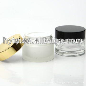 cosmetics cream glass bottles and jars